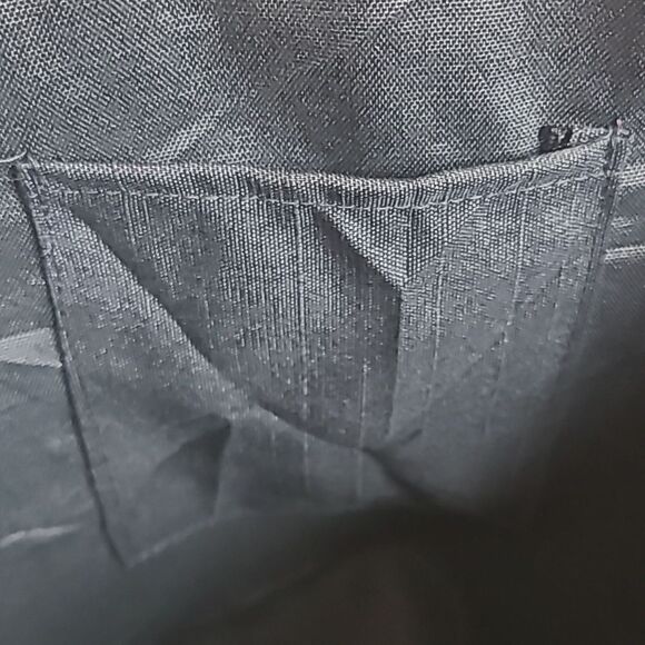 Pink and Black Woven Tote Bag Leather Handles Zip Closure - Picture 12 of 13